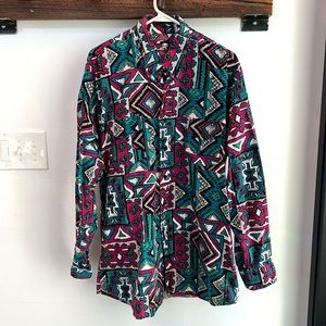 VINTAGE KARMAN PRINTED BUTTON DOWN SHIRT
